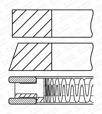 SET SEGMENTI PISTON ~ NISSAN NOTE (E11, NE11) 1.5 