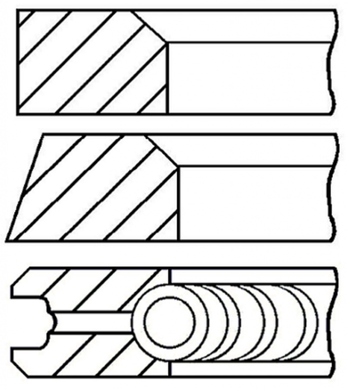 Set segmenti piston NISSAN TRADE caroserie GOETZE ENGINE 0829540000
