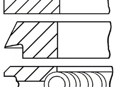 Set segmenti piston PEUGEOT 206 CC 2D GOETZE ENGINE 0813940000