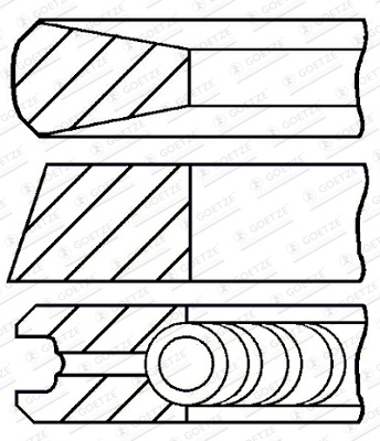 Set segmenti piston # Peugeot 406 1996 1997 1998 1999 2000 2001 2002 2003 2004 # 08 325500 00 # GOETZE ENGINE