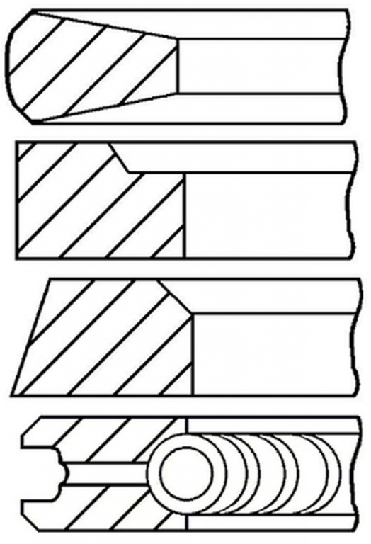 Set segmenti piston RENAULT TRUCKS G GOETZE ENGINE 0813200010