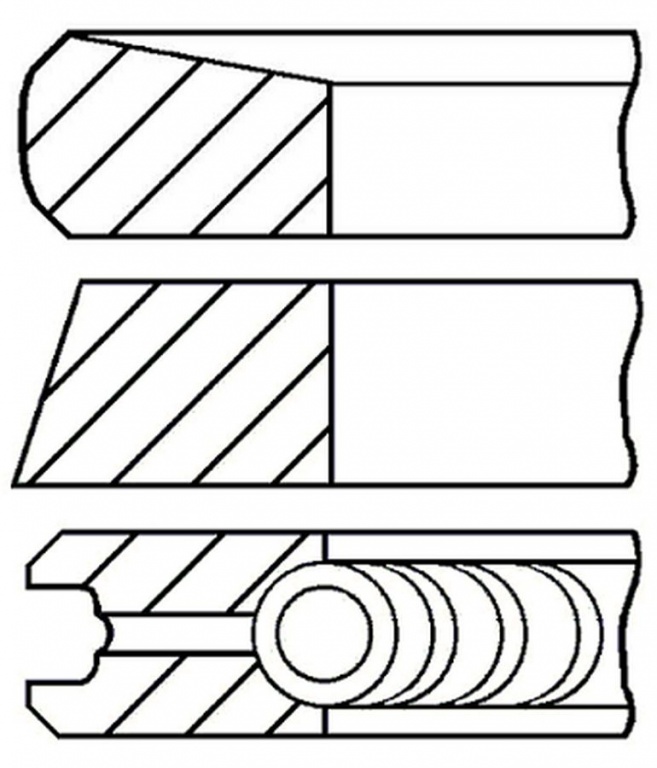 Set segmenti piston TOYOTA HIACE IV caroserie LXH1 RZH1 LH1 GOETZE ENGINE 0837380000