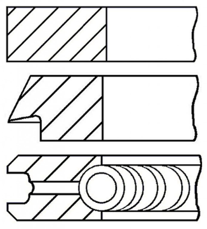 Set segmenti piston TOYOTA VERSO AUR2 ZGR2 GOETZE ENGINE 0843630000