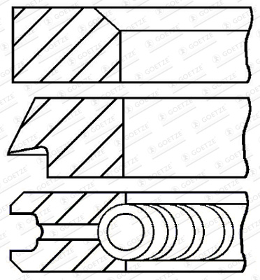 Set segmenti piston # Toyota Viosyaris 2007 2008 2009 2010 2011 2012 2013 2014 2015 2016 2017 2018 2019 2020 2021 2022 2023 2024 2025 # 08 439600 00 # GOETZE ENGINE