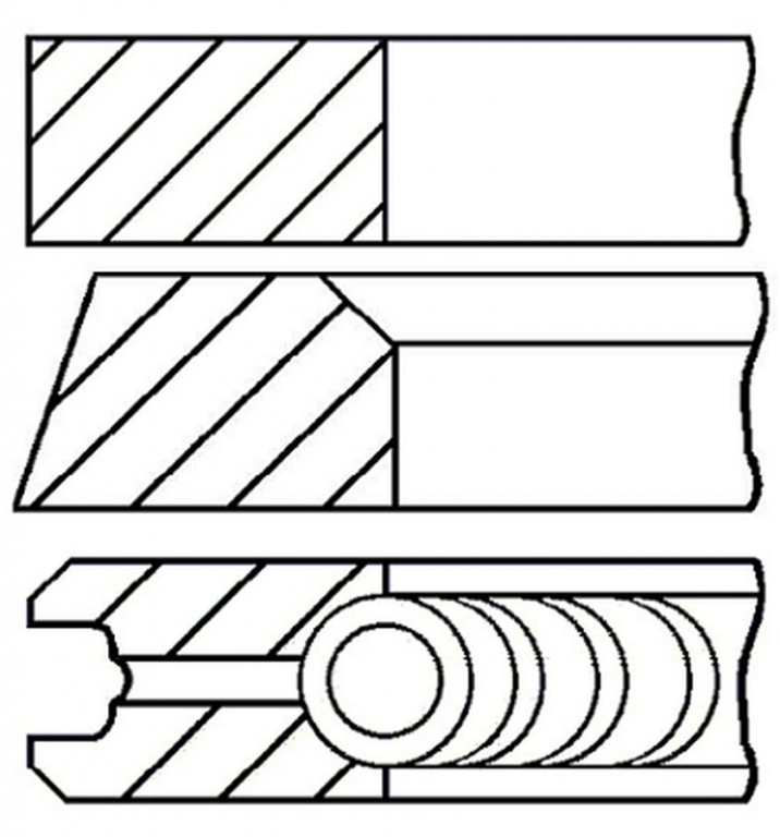 Set segmenti piston VOLVO F 6 GOETZE ENGINE 084055