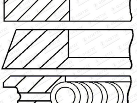 SET SEGMENTI PISTON VW CADDY IV MPV (Saab, SAJ) 2.0 TDI 4motion 2.0 TDI 102cp 122cp 150cp 75cp GOETZE 08-447500-00 2015 2016 2017 2018 2019 2020