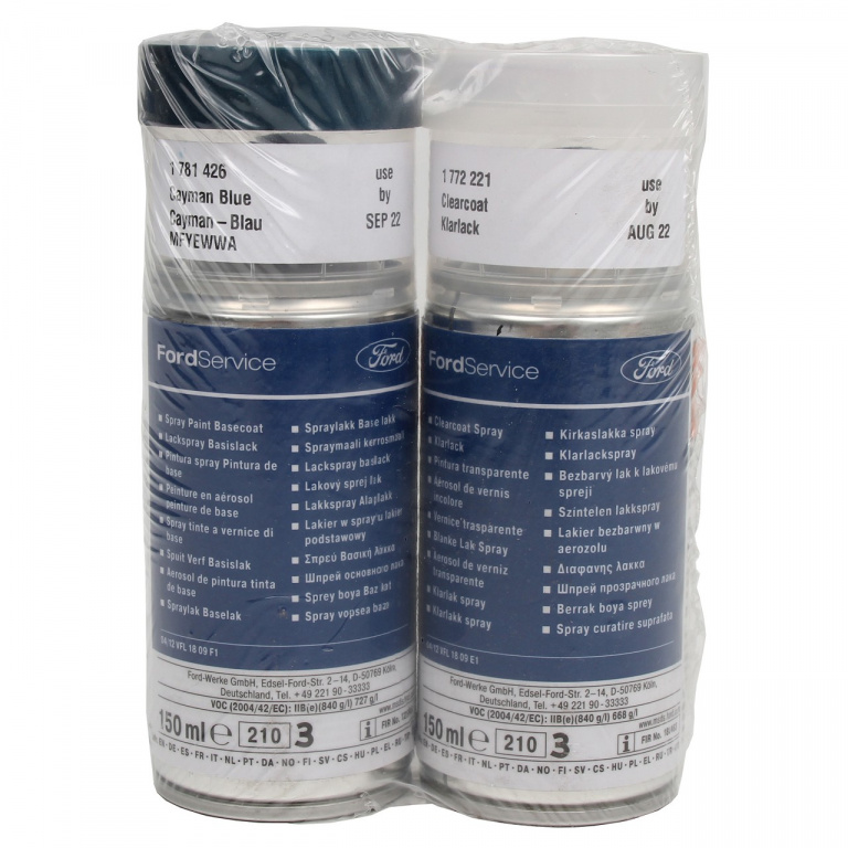 Set Spray Vopsea + Lac Oe Ford Albastru Blau Cayman 150ML 1781426