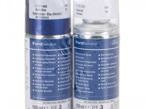 Set Spray Vopsea + Lac Oe Ford Albastru Blau Metalizat BCYEWWA 150ML 1771688
