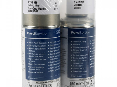 Set Spray Vopsea + Lac Oe Ford Gri Grau Metalizat Titan DKFCWWA 150ML 1782825