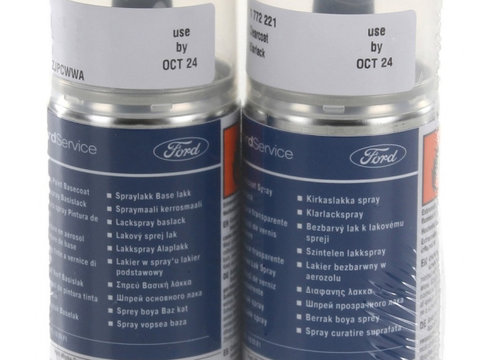 Set Spray Vopsea + Lac Oe Ford Negru Schwarz Metalizat Platinum 3QNCWWA 150ML 1775333