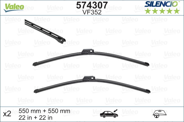SET Stergator VALEO SILENCIO X.TRM 550/550 MMVF352