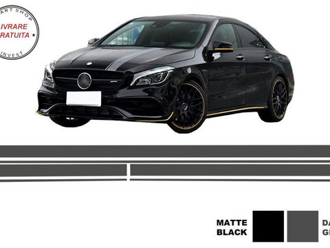 Set Stickere Gri Inchis Mercedes CLA W117 C117 X117 (2013-2016) A-Class W176 (2012- livrare gratuita