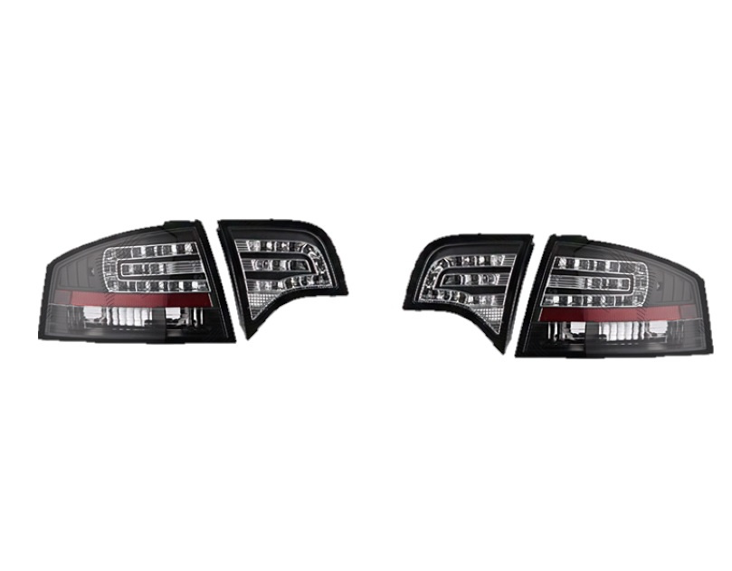 Set stopuri tuning AUDI A4 (B7), 11.2004-03.2008, model SEDAN, Taiwan, partea stanga+dreapta, LED, negru, transparent, cu lampa interior,
