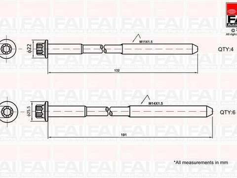 Set surub chiulasa B1625 FAI AUTOPARTS pentru Fiat Ducato Iveco Daily