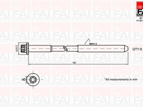 Set surub, chiulasa FAI AutoParts B2120