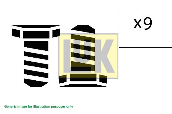 Set surub, volanta LuK 411 0015 10 pentru PORSCHE 