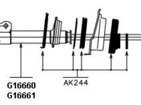 Set suruburi, carcasa rulment sarcina amortizor TOYOTA SCEPTER combi (_XV1_, _CV1_, _V10) - MONROE AK244