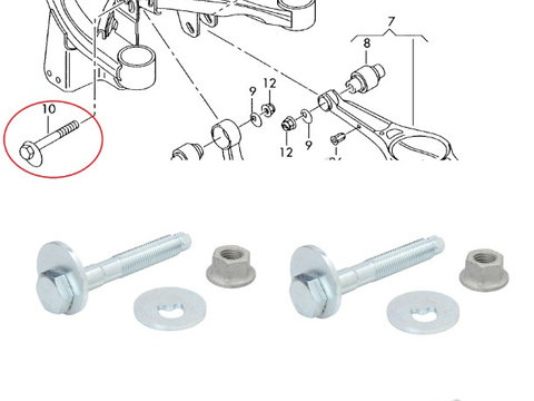 Set suruburi reglaj roti spate Skoda 2000-2021