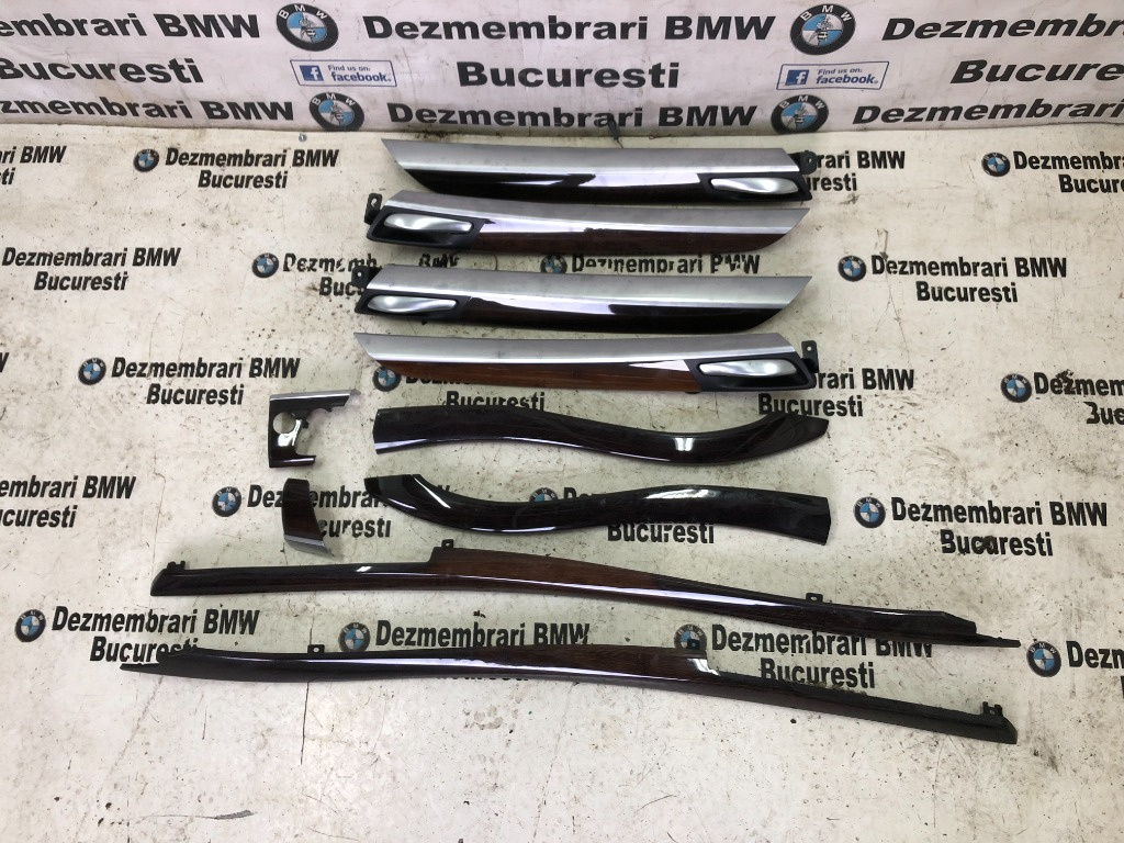 Set trimuri interioare bambus negru originale BMW X6 E71