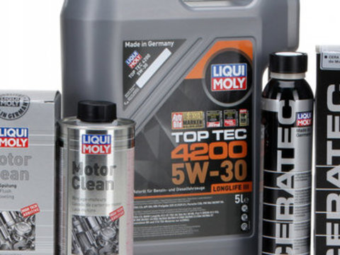 Set Ulei Motor Liqui Moly Top Tec 4200 Longlife III 5W-30 5L 8973 + Liqui Moly Aditiv Ulei Motor Ceratec 300ML 7181 SAN7777