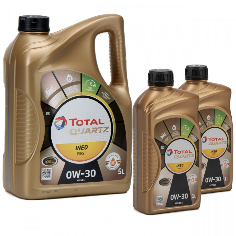 Set Ulei Motor Total Quartz Ineo First 0W-30 5L + 2 Buc Ulei Motor Total Quartz Ineo First 0W-30 1L