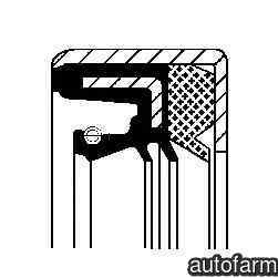 Simering, diferential FIAT DUCATO platou / sasiu (250) CORTECO 07019090B