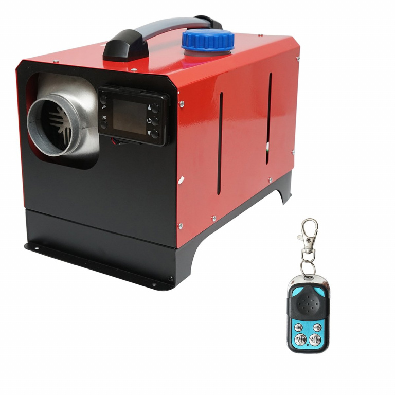 Sirocou, incalzitor stationar silentios portabil 12-24V, 5KW, display LCD, cu telecomanda si bujie Kyocera THOR