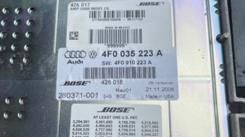 Sistem audio Bose complet Audi A6 C6 4F 