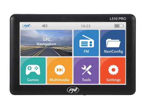 Sistem de navigatie GPS PNI L510 PRO ecran 5 inch, 800 MHz, 256MB DDR2, 8GB memorie interna, FM transmitter PNI-L510-PRO