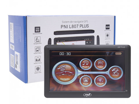 Sistem de navigatie GPS PNI L807 PLUS ecran 7 inch, 800 MHz, 256MB DDR, 8GB memorie interna, FM transmitter PNI-L807-PLUS