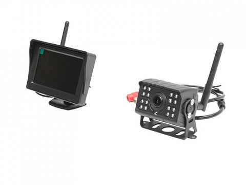 Sistem Monitor +Camera marsarier wireless cu vedere nocturna 12V