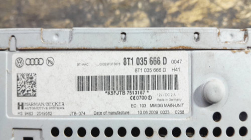 Sistem multimedia 8t1035666d Audi A4 B8/