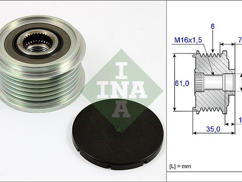 Sistem roata libera, generator (535002210 INA) FIAT,IVECO,UAZ,VW