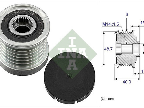 Sistem roata libera, generator (535003810 INA) RENAULT