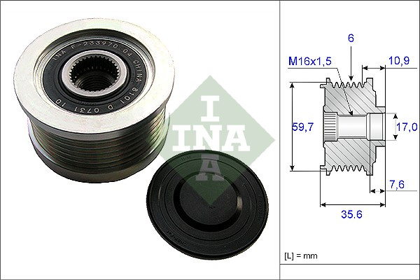 Sistem roata libera, generator (535004610 INA) HYUNDAI,KIA