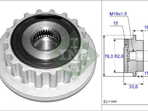 Sistem roata libera, generator (535011810 INA) VW