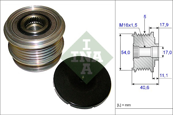 Sistem roata libera, generator (535012110 INA) FORD,VOLVO