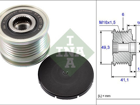 Sistem roata libera, generator (535017810 INA) Citroen,DS,DS (CAPSA),MINI,OPEL,PEUGEOT,PEUGEOT (DF-PSA),VAUXHALL