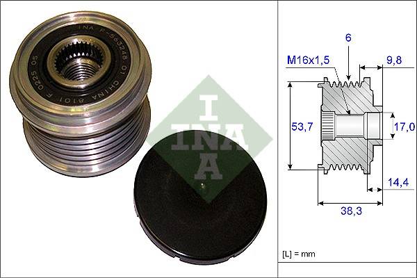 Sistem roata libera, generator (535020310 INA) BMW,BUICK,BUICK (SGM),CHEVROLET,CHEVROLET (SGM),OPEL,SAAB,VAUXHALL