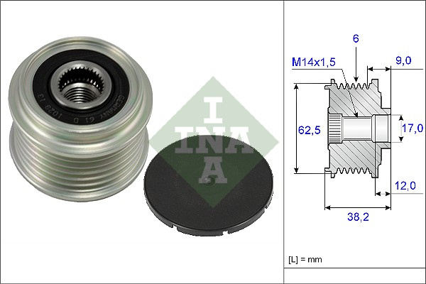 Sistem roata libera, generator (535021910 INA) HYUNDAI,KIA,TOYOTA