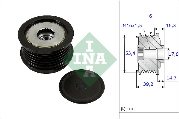 Sistem roata libera, generator (535023610 INA) FORD,MAZDA,VOLVO