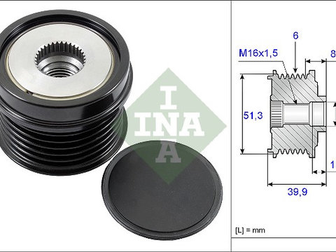 Sistem roata libera, generator (535025210 INA) FORD,VOLVO