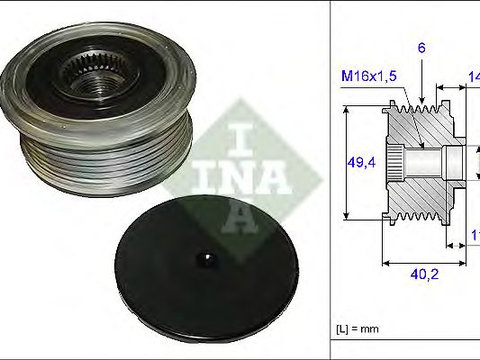 Sistem roata libera generator AUDI A4 Allroad (8KH, B8) - Cod intern: W20204853 - LIVRARE DIN STOC in 24 ore!!!