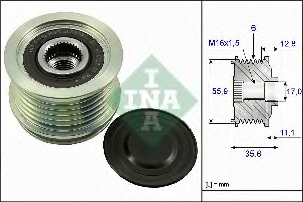 Sistem roata libera, generator AUDI A4 Avant (8D5, B5) (1994 - 2001) INA 535 0041 10 piesa NOUA