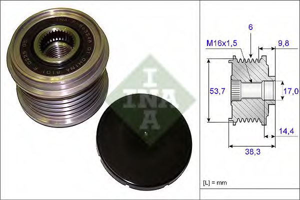 Sistem roata libera, generator BMW 1 (F21) (2011 - 2016) INA 535 0203 10
