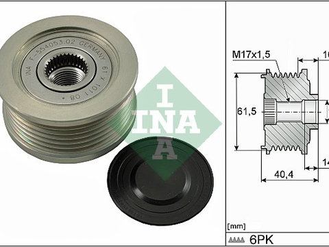 Sistem roata libera, generator FIAT MULTIPLA 1999-2010 INA 535011510