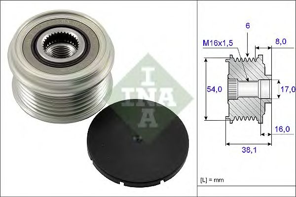 Sistem roata libera generator FIAT PUNTO (188) - Cod intern: M20437820 - LIVRARE DIN STOC in 24 ore!!!
