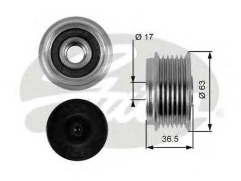 Sistem roata libera, generator FORD FOCUS (DAW, DBW), FORD FOCUS Clipper (DNW), FORD FOCUS limuzina (DFW) - GATES OAP7051