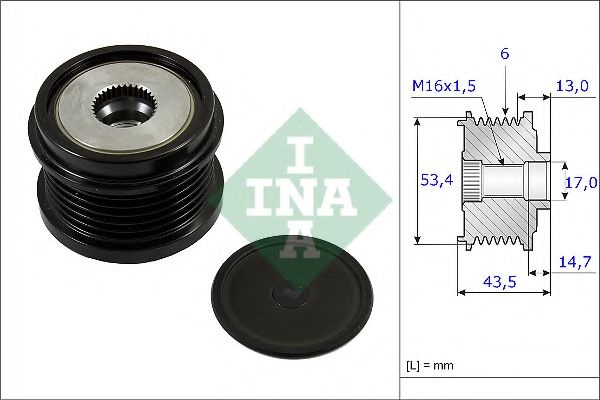 Sistem roata libera, generator FORD FOCUS III Van (2012 - 2016) INA 535 0237 10 piesa NOUA
