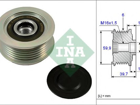 Sistem roata libera, generator HYUNDAI i30 (FD) (2007 - 2011) INA 535 0241 10